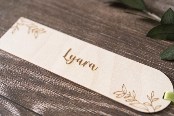 Lesezeichen floral  -personalisiert-